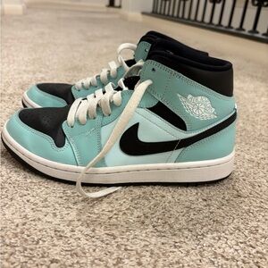 Nike Air Jordan Sneakers in Teal and Black